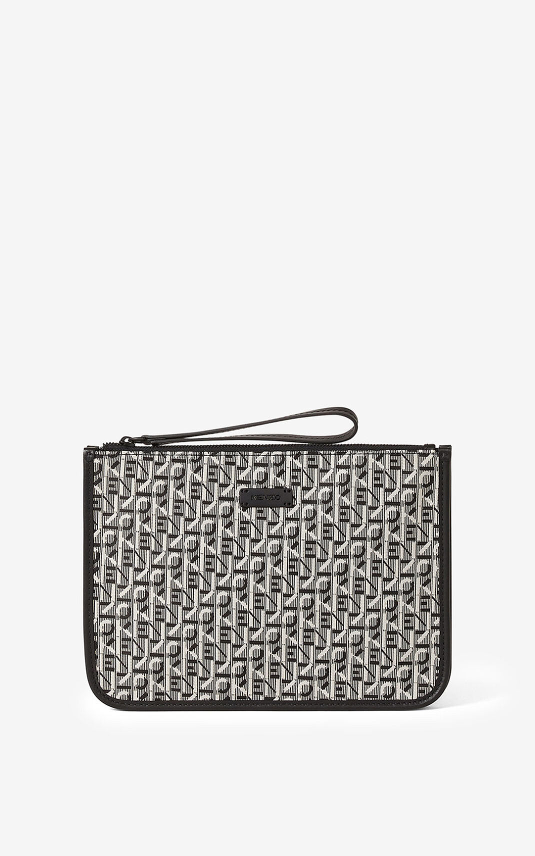 Kenzo Jacquard Courier Clutch Torbe Ženske - Sive - Hrvatska DFMENB175